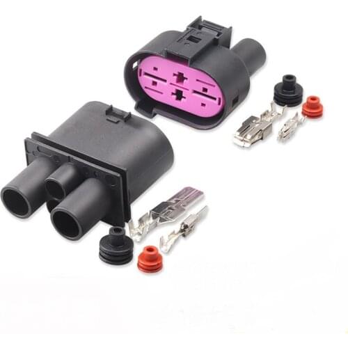 100SETS 4 pin connector Waterproof vehicle connector Oxygen sensor plug connector with terminal DJ7042Y-6.3 9.5-11/21 4P