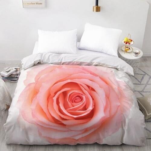 3D Duvet Cover Custom 140x200 200x200 Comforter/Quilt/Blanket case Full Queen King Bedding For Wedding Flower Microfiber