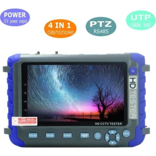 5MP 4 IN 1 AHD TVI CVI CVBS CCTV Camera Tester with 5 Inch LCD Monitor Built-in 18650 Battery Security Camera Tester Audio RS485