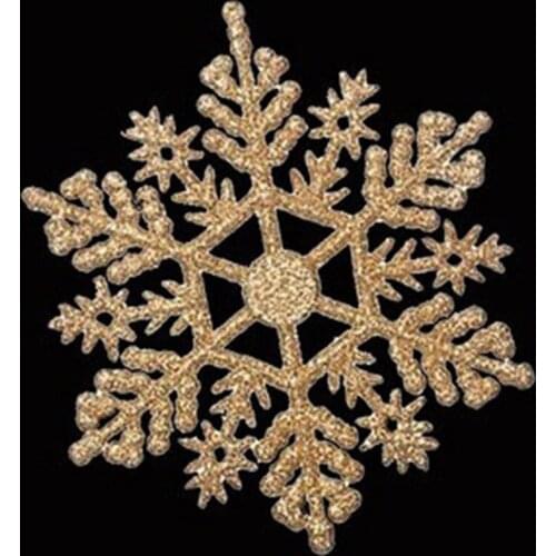 6pcs Christmas snowflakes Christmas ornaments 10CM plastic snowflakes Christmas tree ornaments Christmas hangings