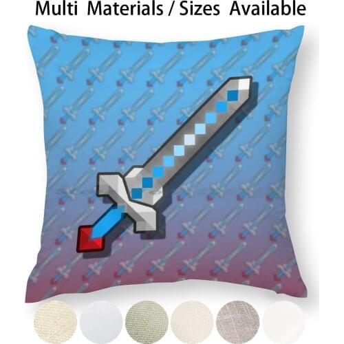 Terraria Beam Sword Design Pillow Case Throw Pillow Cover Cotton Linen Flax Minimal Cute Illustration Videogame Games Gaming