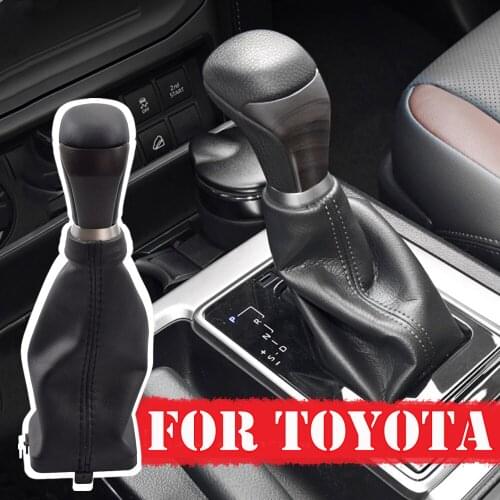 Car At Gear Shift Knob Shift Lever Dust Gaiter Cover For Toyota Land Cruiser Prado 2018-2019