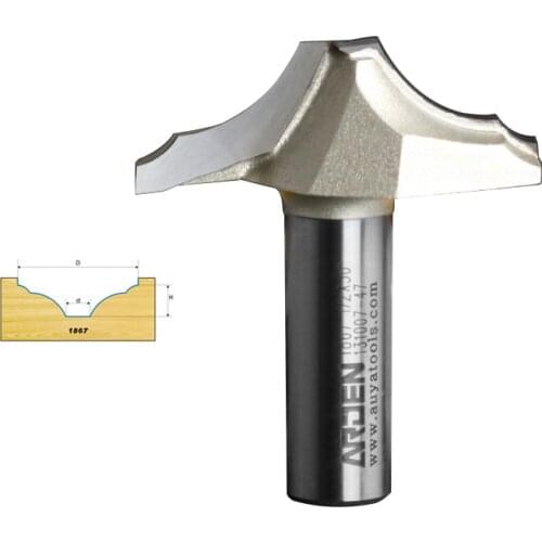 Woodworking Tool Double Roman Cove Groove Arden Router Bit- 1/2*50mm*10mm " Shank - Arden A1867018