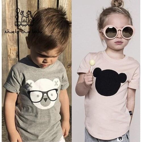 Kids Girl T Shirt Baby Boy Cotton Tops Toddler Tees Clothes Summer Children Clothing Animal T-shirts Short Sleeve Casual Wear