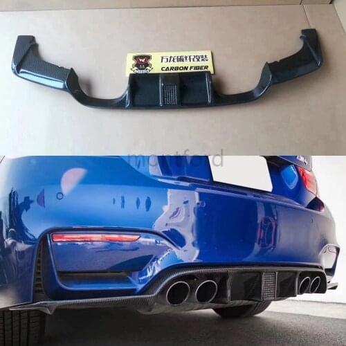 Carbon Fiber Rear Bumper Lip Spoiler Diffuser With Led Light for BMW F80 M3 F82 F83 M4 Bumper 2014 -2018 Sedan Coupe Convertible