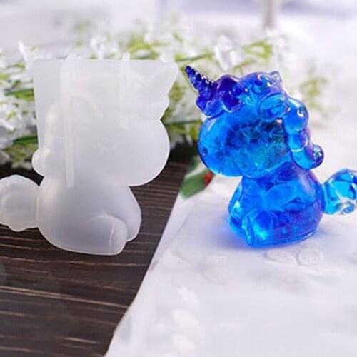 Pudding Candy Soap Candle Molds Unicorn Chocolate Silicone Mold Fondant Ice Cube Mould Baking Cake Decoration Tools