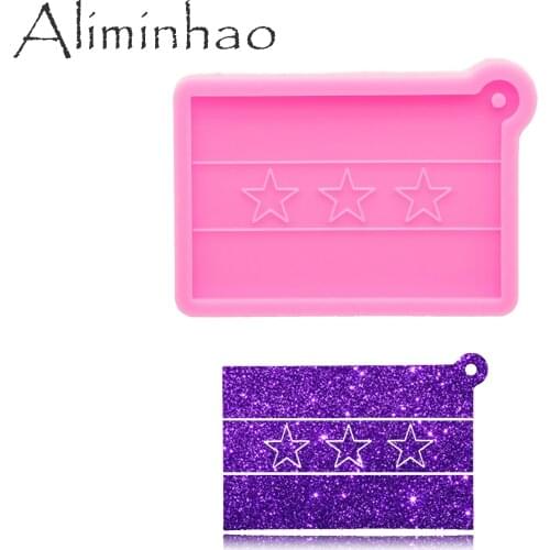 DY0983 Super Glossy Syrian Flag Resin Mold, Palestine Flag Craft Keychain Silicone for DIY Mould Necklace jewelry Epoxy Resin