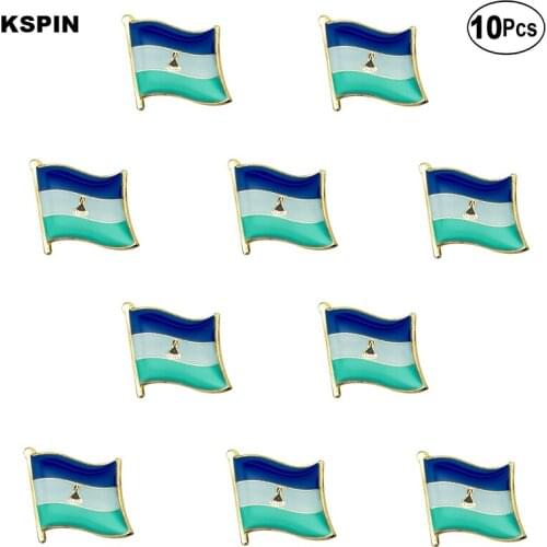 Lesotho Flag Lapel Pin Flag badge Brooch Pins Badges 10Pcs a Lot