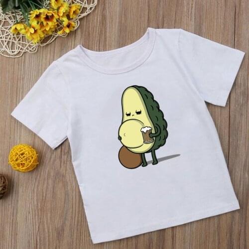 Cut Avocado Cat Vegan Cartoon Kids T-Shirts Short sleeve Tops Print Cute Fashion boys girls Funny Summer Tops,ooo5352
