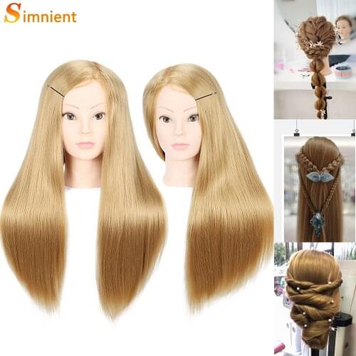 Hairdresser Mannequin Head 100% High Temperature Firber Colorful Hair Doll Heads Nice Hairdressing Training Head Nice Dummy