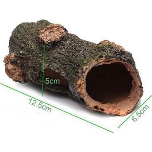 Hot sell Aquarium Ornament Hollow Hole Log Tree Tunnel Cave Fish Tank Decoration Big Size