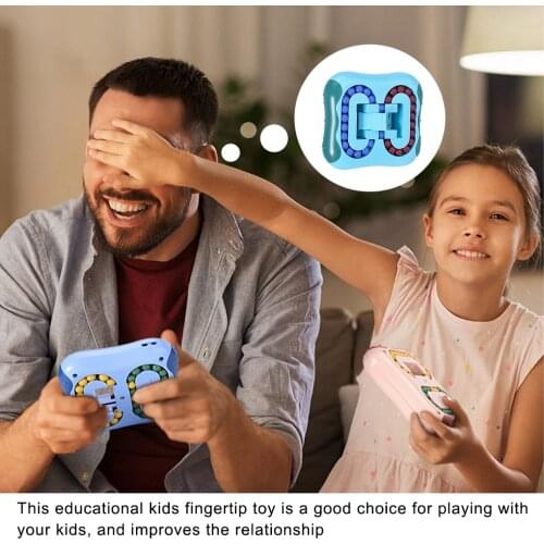 Rotating Bean Fingertip Toy Kids Stress Relief Educational Toy Intelligence Fingertip Cube Finger Gyro Disk Educational Cube Toy