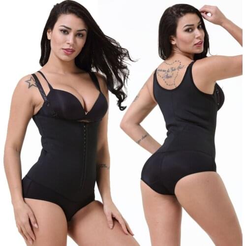 Womens Binders and Shapers Fajas Colombianas Reductoras Slim Sheath Belly Shapewear Postpartum Girdles Open Bust Bodysuit S 3XL