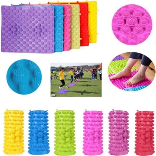 6Pcs Sensory Integration Toys Acupressure Therapy Foot Reflexology Mat Walking Massage Outdoor Fun Puzzle Games Play Floor Mats