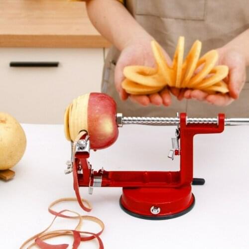 Creative Kitchen Fruit Tool Accessories New 3 In 1 Spiral Apple Peeler Potato Peel Slicer Practical Gadget