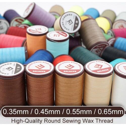 High Quality Round Sewing Wax Thread for Leather Craft Bracelets Weave Sinterable Manual Embroidery Polyester Strength Thread