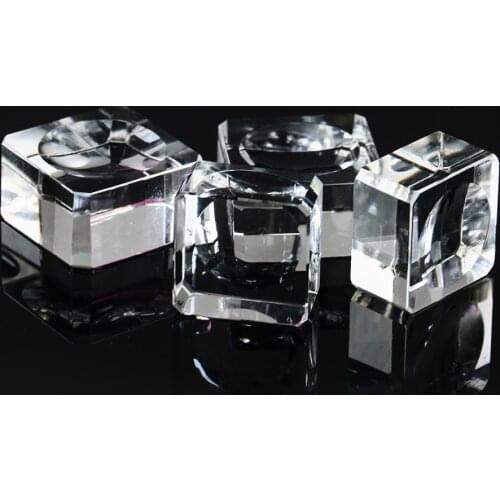 1 PCS Square Glass Crystal Ball Holder Display Bracket Crystal Ball Base Place Glass Ball Display Rack Table Home Decor Crafts