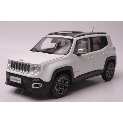1:18 Diecast Model for Jeep Renegade 2016 White SUV Alloy Toy Car Miniature Collection Gift