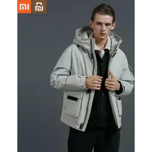 Xiaomi youpin 90 points Mens hooded short down jacket waterproof anti-drill smart home service winter down jacket