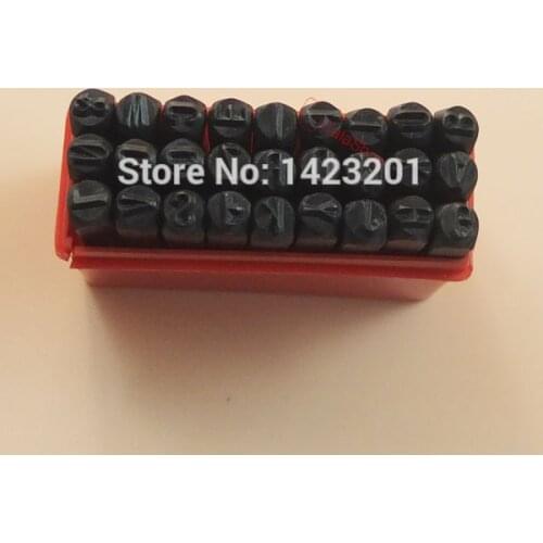 A sets 6mm 1/4" Steel Stamp Letter Die Punch Jewelers Set Metal in Case F330