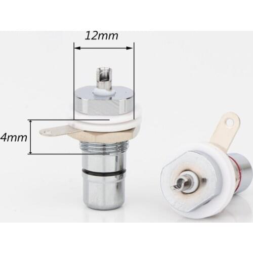 4pcs Hi-End Audio Grade Rhodium Plated RCA OEM Socket RCA Chassis