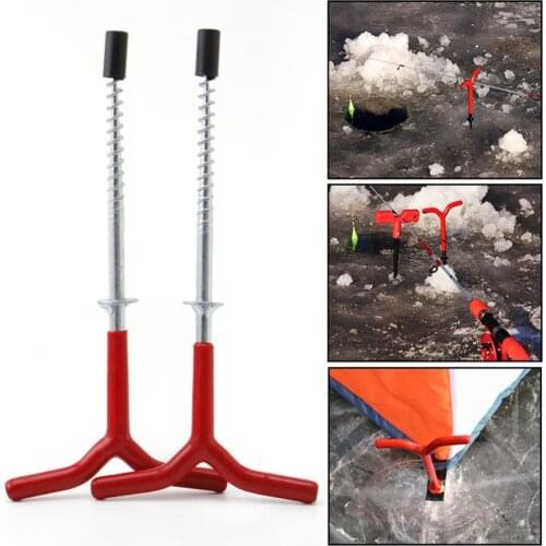 Ice Fishing Auger Drill Winter Winter Tent Pegs Fixed Nail Ice Fishing Rod Holder Screw Nail Ice Fishing Accessories