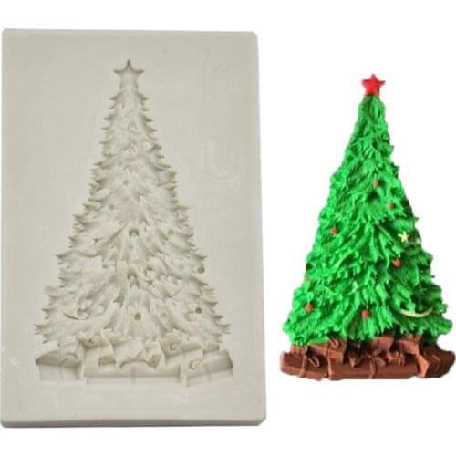 3D Christmas tree chocolate fudge silicone mold Christmas cake decoration accessories baking accessories 7.7*5cm