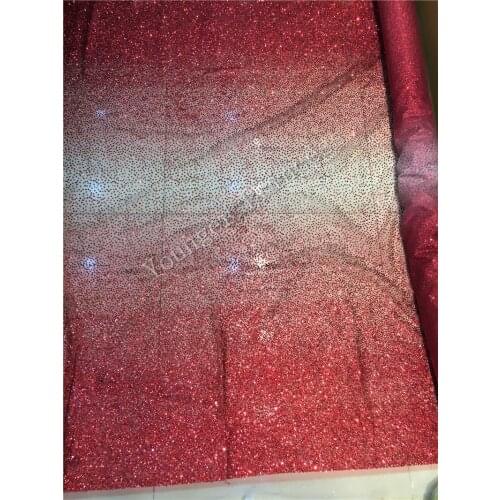 Modern design YG-108 glued glitter african Tulle lace for nice dress french net lace fabric with all glitter