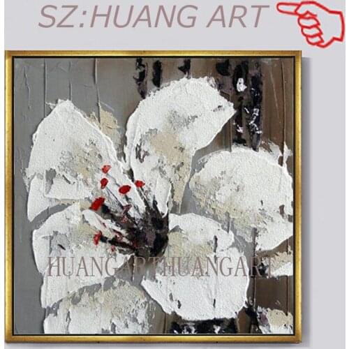 Texture Thick Vase Flower Handmade Oil Painting Canvas Wall Art Oil Paintings Canvas Knife Art Home Decoration Wall Pictures