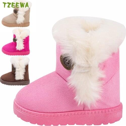 Warm Kids Snow Boots For Children 2020 Toddler Boots Winter Princess Child Shoes Non-slip Flat Baby Girls Boots Kids Winter Boot