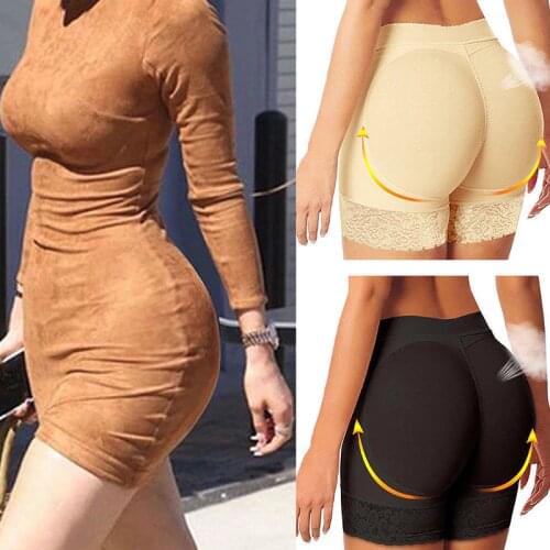 Mesh Breathable Mid Waist Push up Hips False Ass Butt Lift Underwear Detachable Sponge Mats Women Push up Panties Shaping Pants