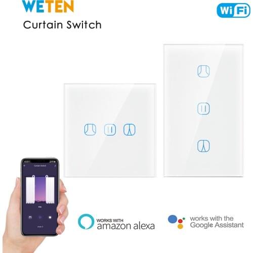 WiFi Smart Roller Shutter Switch, APP Control Work with Alexa Google Home Smart Home Electric Motor Curtain Blinds Wifi Switch