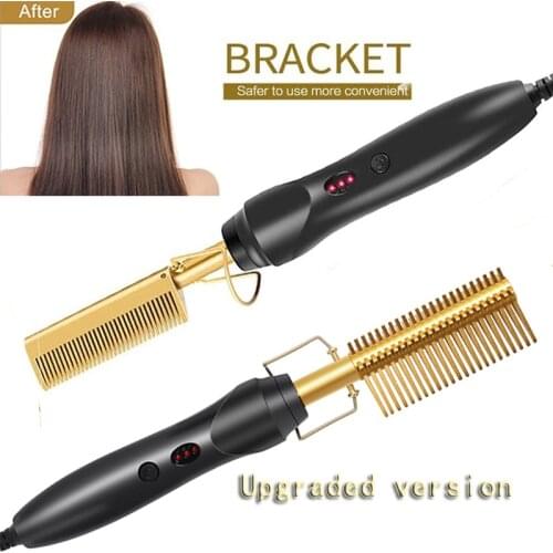 Hair Straightener Flat Irons Straightening Brush Hot Heating Comb Hair Straight Styler Corrugation Curling Iron Hair Curler