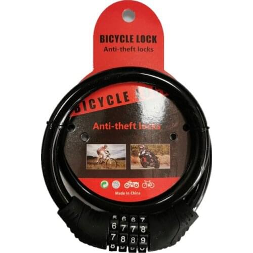 Bike Combination Lock Security Lock Mountain Bike Color Lock Bicycle Fixture Mountain Bike Accessories Anti-theft Lock