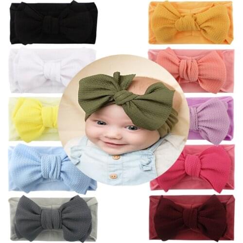 Baby Hair Band Elastic Headwear Cute Bow Princess Turband Children Hair Accessories Toddler Baby Hairband Gift Hair Ties For Kid