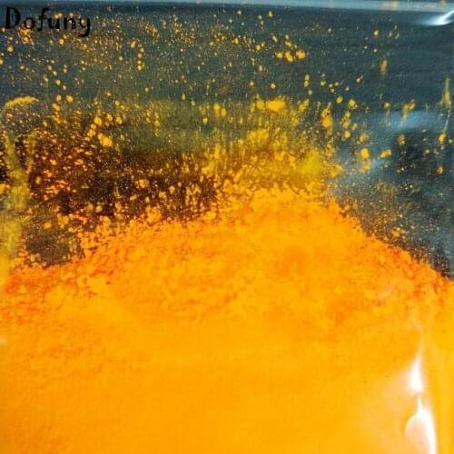 Nail Glitter Orange-yellow Fluorescent Powder Nail Polish Shiny Nail Fluorescent Dust Cosmetic Soap Pigment 1pc