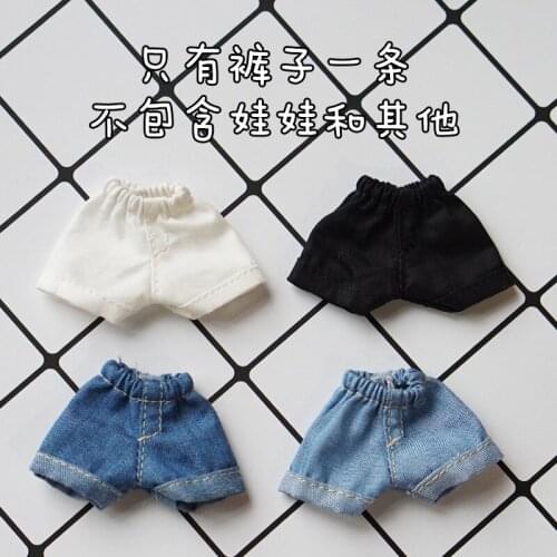 1pcs Fashion Cute Shorts Jeans OB11 Pant For OB11, Obitsu 11 Doll, 1/12 BJD Doll Pants Clothes Accessories