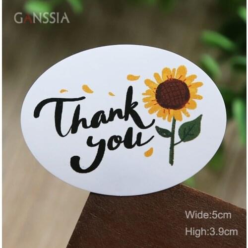 100pcs/Lot Cute"Thank you"Seal Sticker Round White Flower Seal Stickers DIY Decorative Handwork Gifts Package(ss-717)