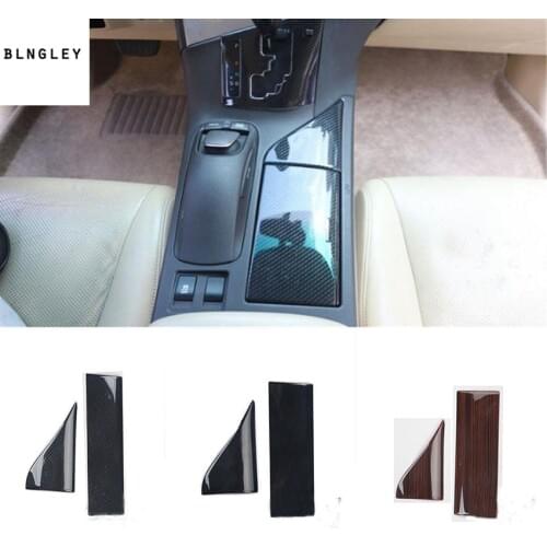 2pcs/lot ABS carbon fiber or wooden grain Central control glass cup panel decoration cover for 2009-2014 LEXUS RX200 RX300 RX350