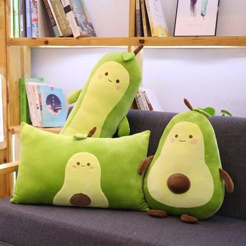 45-70CM cartoon avocado stuffed fruit toy pillow, home sofa decoration, fruit pillow cushion, kids toys birthday Gift Home Decor
