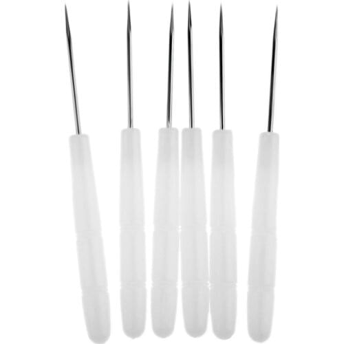 6Pcs Sewing Punch Hole Hook Awl Leather DIY Handmade Leather Craft Tool 142mm Leather Stitching Sewing Awl Repair Tool