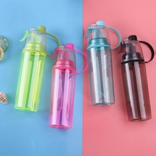 600ml Plastic Spray Cup Kettle Student Outdoor Sports Water Bottle with Straw Water Bottle