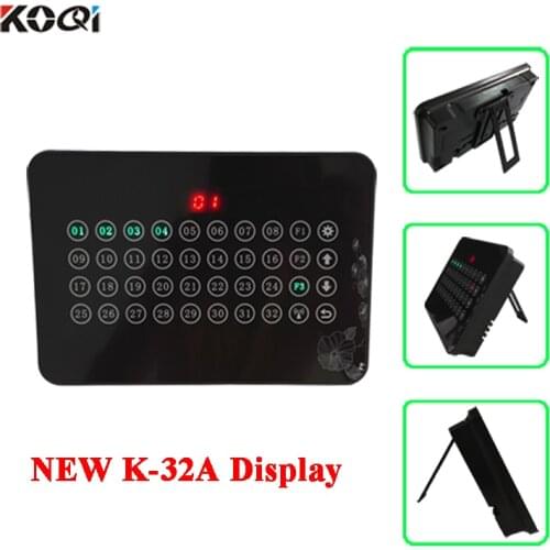 Black White Color 433.92mhz Wireless Display Host Receiver Touch Screen Show 32 Calling Number For Restaurant Equipment K-32A