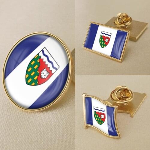 Northwest Territories of Canada Flag National Emblem Brooch Badges Lapel Pins