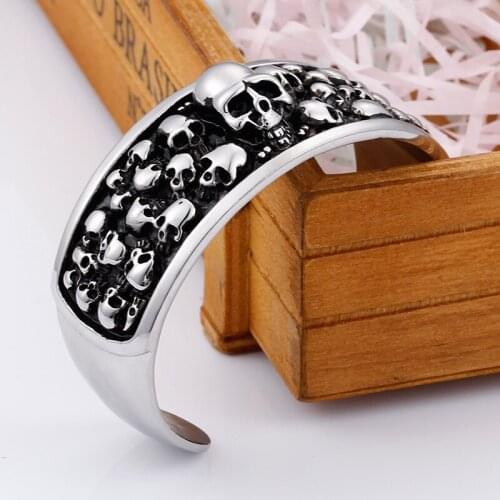 European and American trend minimalism black irregular titanium steel bracelet jewelry