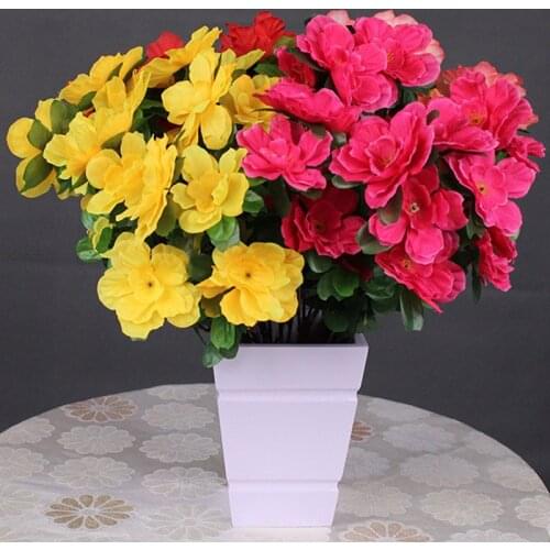 Multi-color autumn outdoor artificial flowers rhododendron shrubs high-quality anti-ultraviolet fake flowers DIY Christmas home