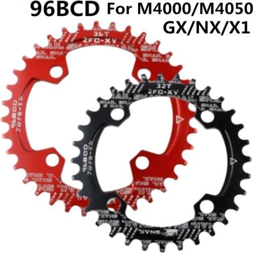 SNAIL 96BCD Round Oval Bicycle Chainwheel 32T 34T 36T MTB Chainring Narrow Wide Tooth Crown 96bcd For M4000 M4050 GX NX Crank