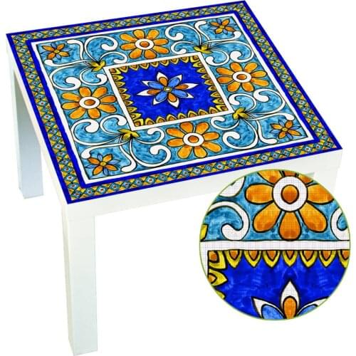 Ltalian Majolica Tiles Italy Style Lack Table Desk Tops Covers Decorative Refresh Film Wall Stickers For Home Decoration Supply
