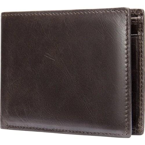 100% Genuine Leather Men Wallet Small Zipper Pocket Men Wallets Portomonee Male Short Coin Purse Brand Perse Carteira For Rfid