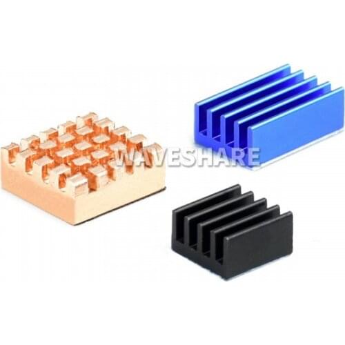 Colorful Heat Sink Set for Raspberry Pi 4B/3B+ , 2x Aluminum + 1x Copper, With Gum